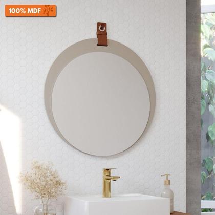 Imagem de Espelheira Para Decoração De Banheiro, Quarto, Sala, Escritório Mdf 60x60Cm Lua Mgm