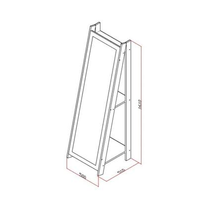 Imagem de Espelheira para Quarto com 2 Prateleiras RT3083 Movelbento