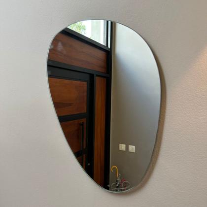 Imagem de Espelho 51cm Com Suporte e Bucha Vertical Para Sala de Estar