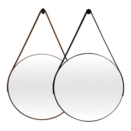 Imagem de Espelho Adnet Redondo 30cm Kit com 2 unidades para Banheiro Quarto Sala