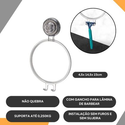 Imagem de Espelho Antiembaçante Com Ventosa E Suporte Gilette Banheiro