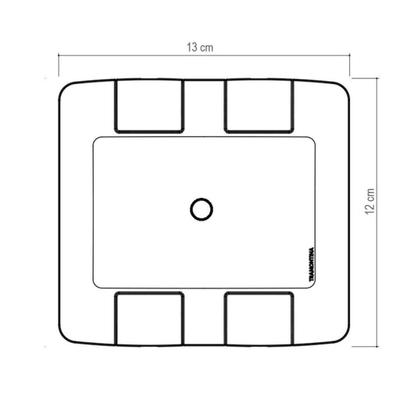 Imagem de Espelho com 1 Furo 9,5mm 4x4 Branco 57203022 Tramontina