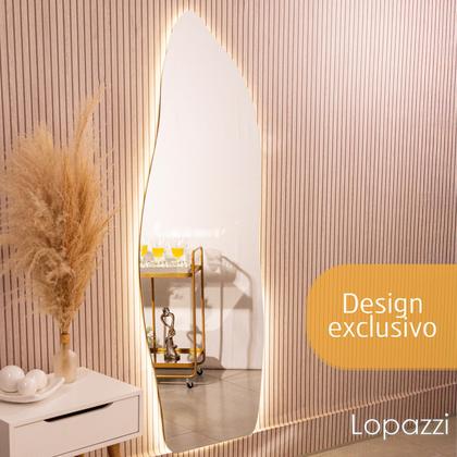 Imagem de Espelho Corpo Inteiro Grande Organico LED 3 cores Industrial 150x40 Quarto Loja Sala