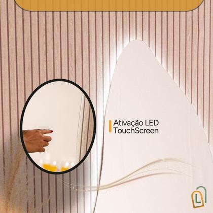 Imagem de Espelho Corpo Inteiro Grande Organico LED 3 cores Industrial 150x40 Quarto Loja Sala