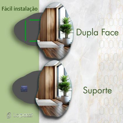 Imagem de Espelho Corpo inteiro Orgânico grande Decorativo Banheiro Sala Quarto 70x50