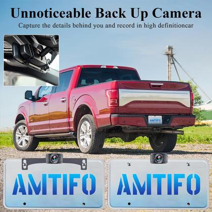 Imagem de Espelho de câmera de backup HD 1080P AMTIFO A1 para carro e caminhão SUV