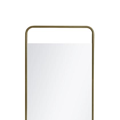 Imagem de Espelho de Corpo Reto Fit 150x43cm Retangular Dourado