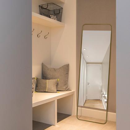 Imagem de Espelho de Corpo Reto Fit 150x43cm Retangular Dourado