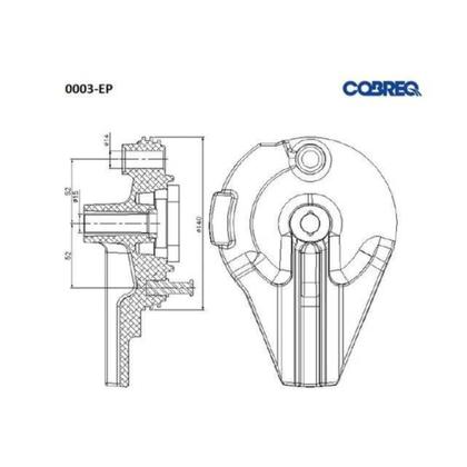 Imagem de Espelho de freio traseiro CG 150 Titan ES / KS / MIX / ESD / EX / FLEX 2004 até 2011 Cobreq - 0003-EP