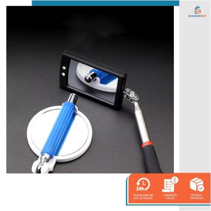 Imagem de Espelho de Inspeção Telescópico com LED 280 a 870 mm Ferramenta para Visualização em Locais de Difícil Acesso
