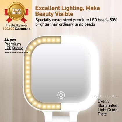 Imagem de Espelho de Mão com Lupa GOMIPURU Travel - 1x/30x com Iluminação