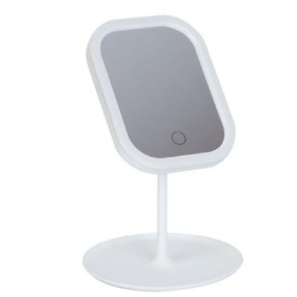 Imagem de Espelho de maquiagem led desktop luz de preenchimento mesa de espelho doméstico dobrável e portátil