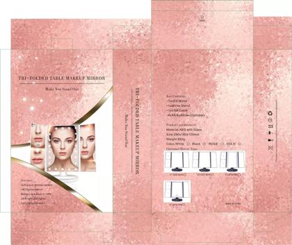 Imagem de Espelho De Mesa 22 Led Com Aumento Para Maquiagem Giratório Iluminador Facial