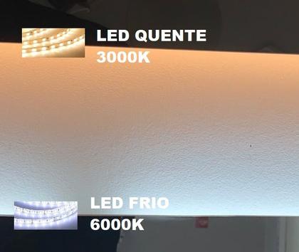 Imagem de Espelho De Mesa Branco Com Led 3 Cores Touch Screen 40x28cm - Maquiagem