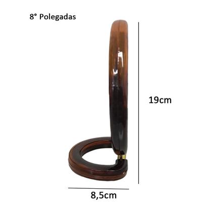 Imagem de Espelho de Mesa Plástico Espelhado Frente e Verso 8 Polegadas