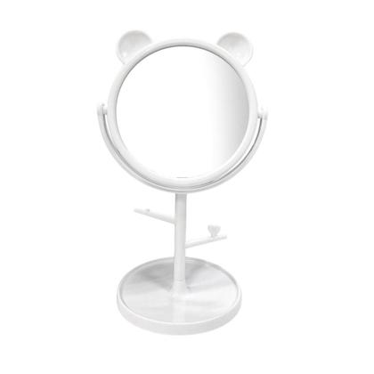 Imagem de Espelho De Mesa Redondo Para Maquiagem Penteadeira C/ Porta Joias
