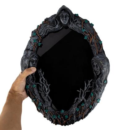 Imagem de Espelho de Parede Esotérico 44cm Faces Místicas