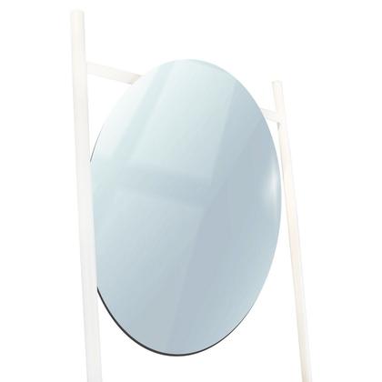 Imagem de Espelho de Parede Tali 43x180cm com Cestos P e G - 40x40 Quadrado Cantos Branco