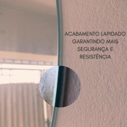 Espelho de Vidro 40cm Redondo Decorativo Banheiro Sala Casa com Suporte para Fixação - LOJAS 3B Imagem de Espelho de Vidro 40cm Redondo Decorativo Banheiro Sala Casa com Suporte para Fixação