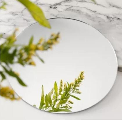 Espelho de Vidro 40cm Redondo Decorativo Banheiro Sala Casa com Suporte para Fixação - LOJAS 3B Imagem de Espelho de Vidro 40cm Redondo Decorativo Banheiro Sala Casa com Suporte para Fixação