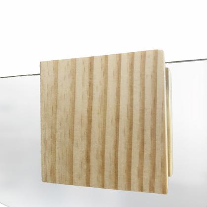 Imagem de Espelho Decorativo Aplique Quadrado Pinus Retangular