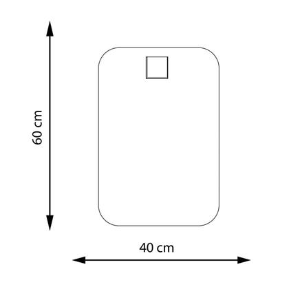 Imagem de Espelho Decorativo Aplique Quadrado Pinus Retangular