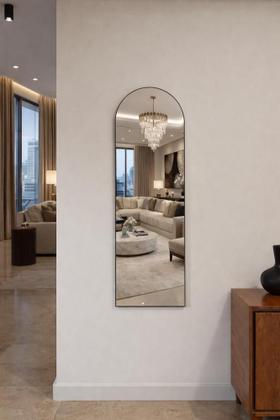 Imagem de Espelho Decorativo com couro Sofisticada para Ambientes Refinados