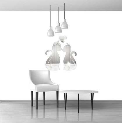 Imagem de Espelho Decorativo Decoração Sala Quarto Cozinha Gato 5