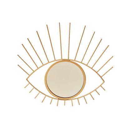 Imagem de Espelho Decorativo Dourado De Parede Olho Grande Místico