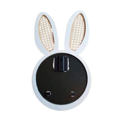 Imagem de Espelho Decorativo Infantil 43x44cm Lebre In House Decor Branco
