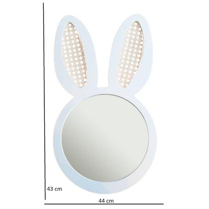 Imagem de Espelho Decorativo Infantil 43x44cm Lebre In House Decor