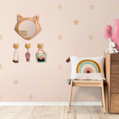 Imagem de Espelho Decorativo Infantil 43x44cm Raposa Pinus