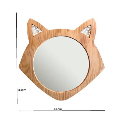 Imagem de Espelho Decorativo Infantil 43x44cm Raposa Pinus