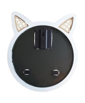 Imagem de Espelho Decorativo Infantil Branco Raposa 43x44cm