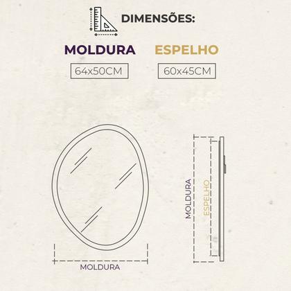 Imagem de Espelho Decorativo Orgânico 64x50cm
