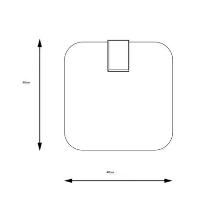 Imagem de Espelho Decorativo Quadrado com Aplique Quadrado Pinus