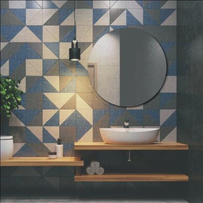 Imagem de Espelho Decorativo Redondo Vidro Lapidado 50cm Banheiro Quarto Sala