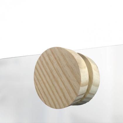 Imagem de Espelho Decorativo Retangular com Aplique Redondo Pinus