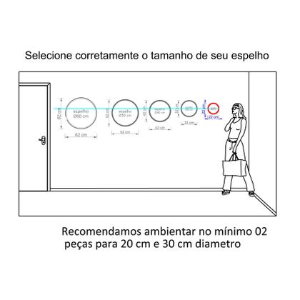 Imagem de Espelho Decorativo Round Externo Branco 20 Cm De Redondo