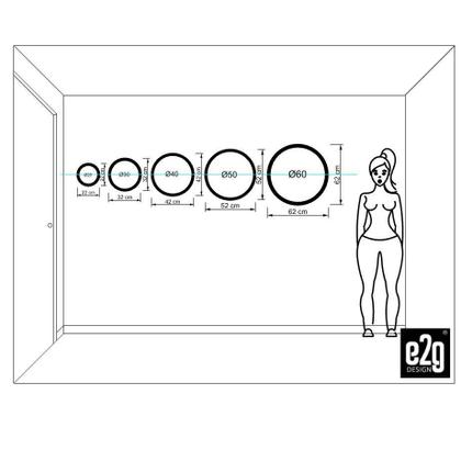 Imagem de Espelho Decorativo Round Externo Rosa 50 Cm Redondo