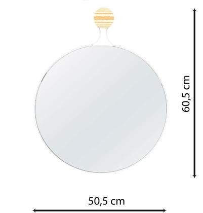 Imagem de Espelho Decorativo Twiza Branco 50 Cm