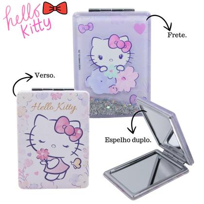 Imagem de Espelho Duplo Com Aumento Hello Kitty Acessórios Make