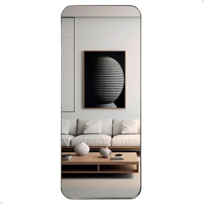 Imagem de Espelho Grande Corpo Inteiro De Parede Moldura Aço 170x70cm