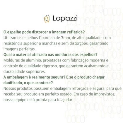 Imagem de Espelho Grande Corpo Inteiro Decorativo Com Led Orgânico 90cm