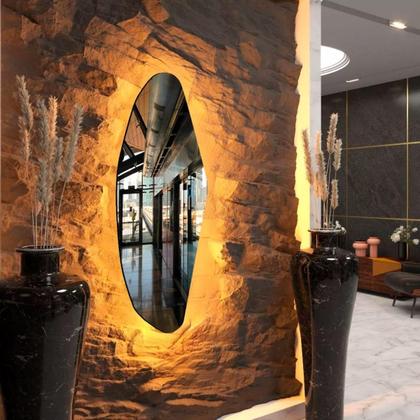 Imagem de Espelho Grande Corpo Inteiro Decorativo Com Led Orgânico 90cm