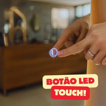 Imagem de Espelho Grande Corpo Inteiro Decorativo Com Led Orgânico 90cm