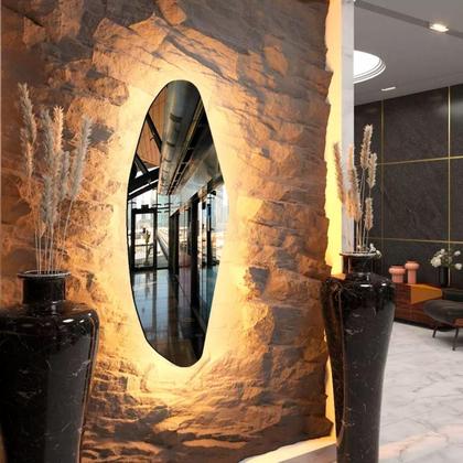 Imagem de Espelho Grande Corpo Inteiro Decorativo Com Led Orgânico 90cm