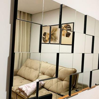 Imagem de Espelho Grande Decorativo Liverpool 3D Painel Montável 105x60cm Sala Quarto Escritório