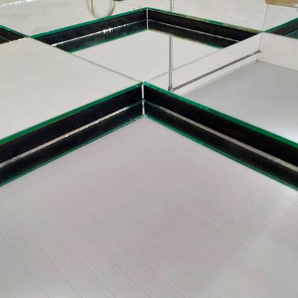 Imagem de Espelho Grande Decorativo Liverpool 3D Painel Montável 105x60cm Sala Quarto Escritório