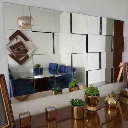 Imagem de Espelho Grande Decorativo Liverpool 3D Painel Montável 105x60cm Sala Quarto Escritório